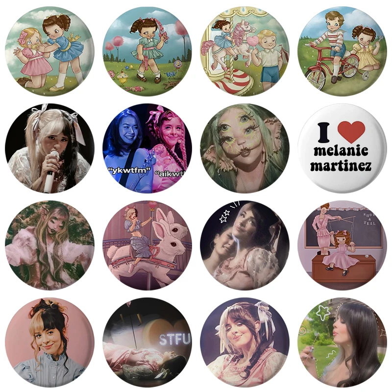 58mm cantante Melanie Martinez Pins iconos botón hojalata insignia broche insignia redonda de dibujos animados para mochila accesorios de joyería
