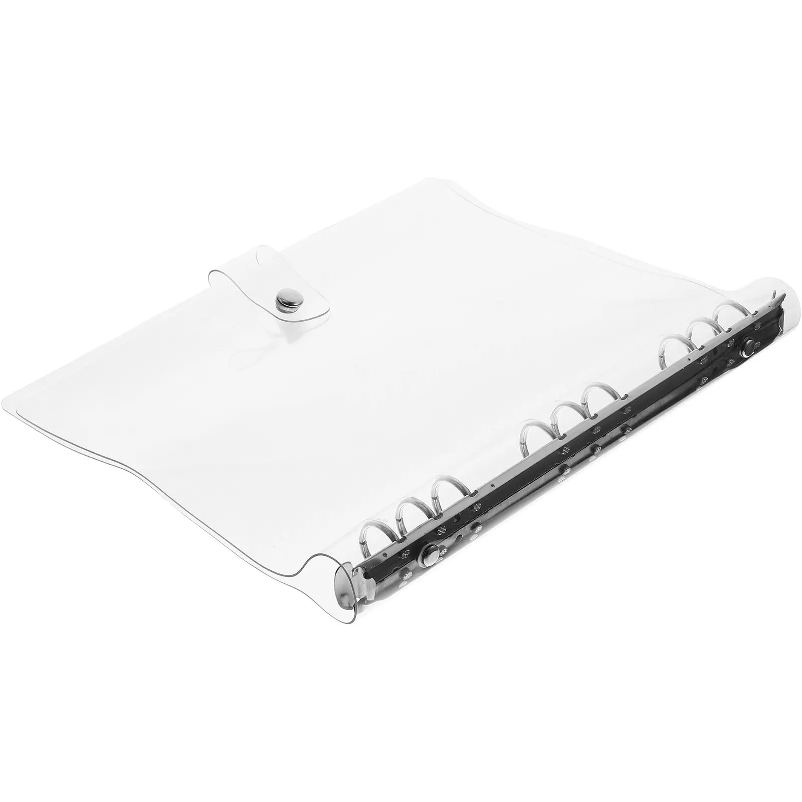 

Clear B5 Notebook Shell Plastic Binder Loose-Leaf Notebook Cover Scrapbook Folder Office Supplies Binder Blinder Cover