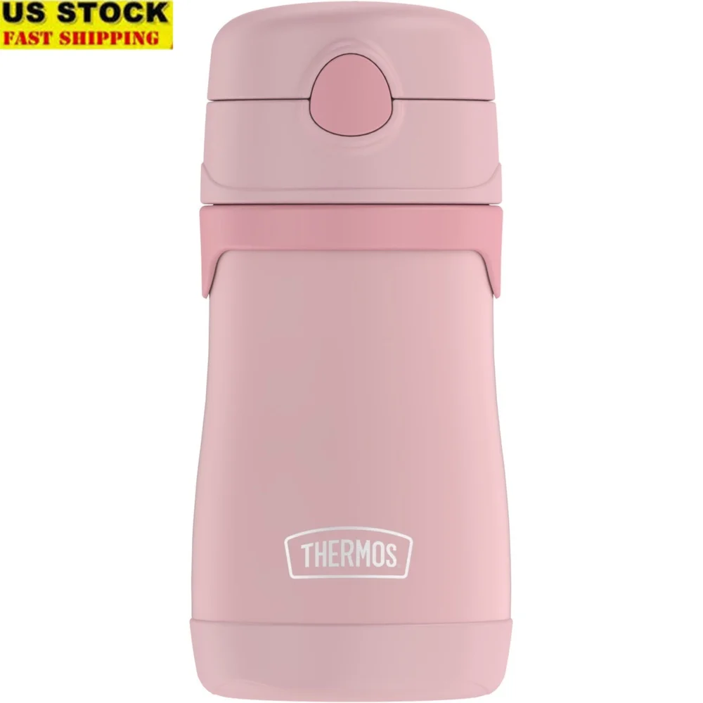 

Baby Stainless Steel Straw Bottle 10oz Vacuum Insulated BPA Free Easy Grip Hygienic Flip Lid Toddler Water Bottle