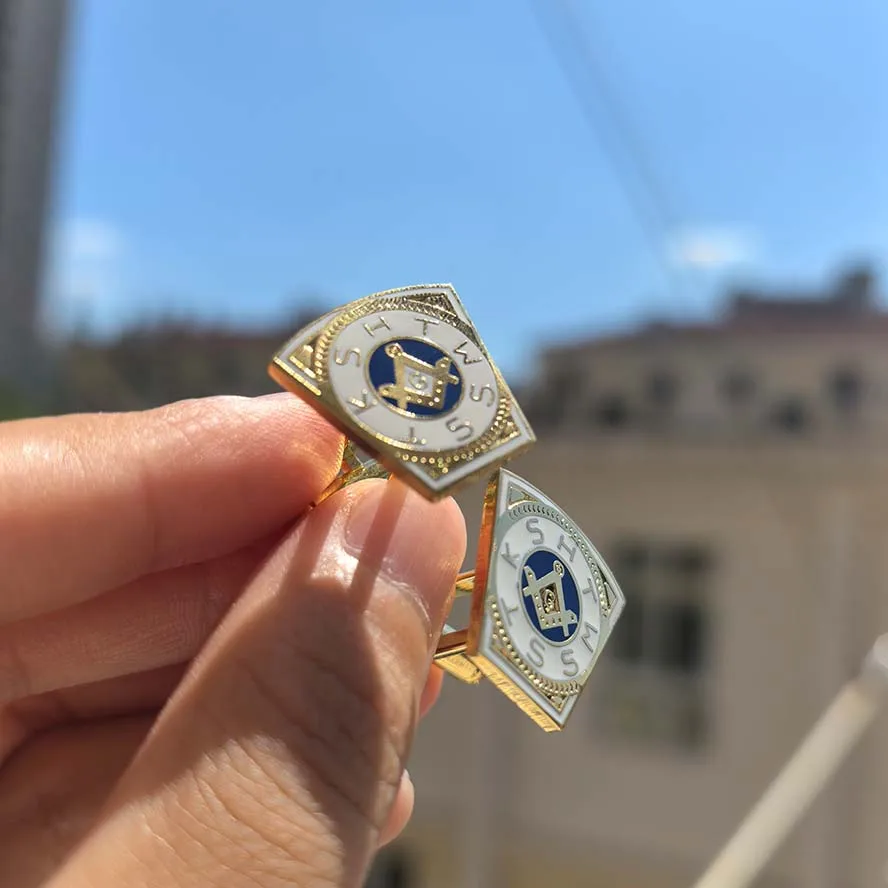 Masonic Cuff Link Master Mason Royal Arch Freemason Lapel Pins Mark Keystone Cufflinks Tie Clips Bars Metal Badge