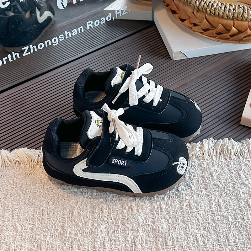 2026 New Summer Children Shoes Non-slip Fashion Toddler Girls Boys Sneakers Size 23-33 Leather Breathable Kids Casual Shoes