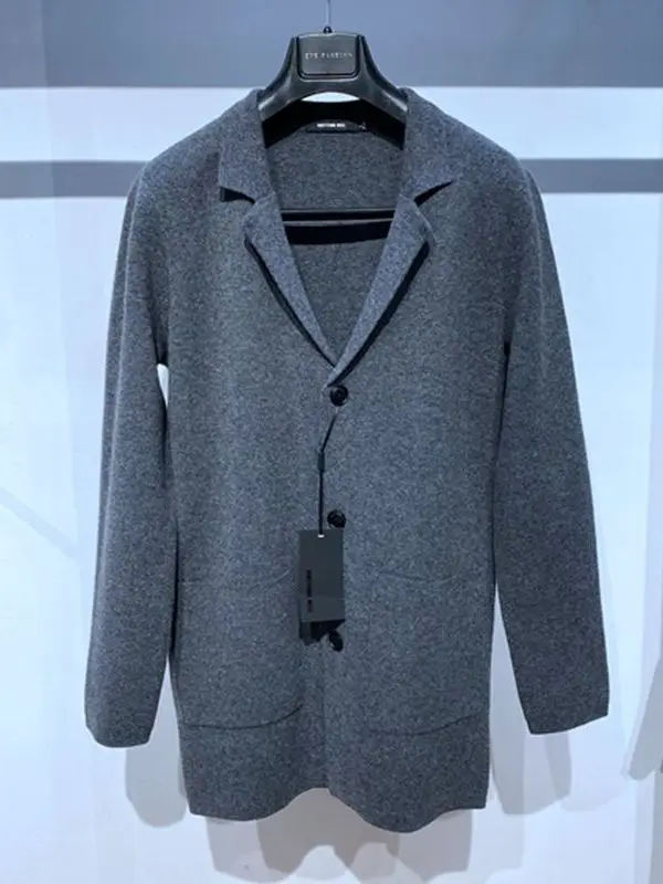 

Notting Hill Men's Woolen Knitted Sweater Mid-Length Double-Sided Casual Warm Spring Autumn Faion Straight Cut Sle