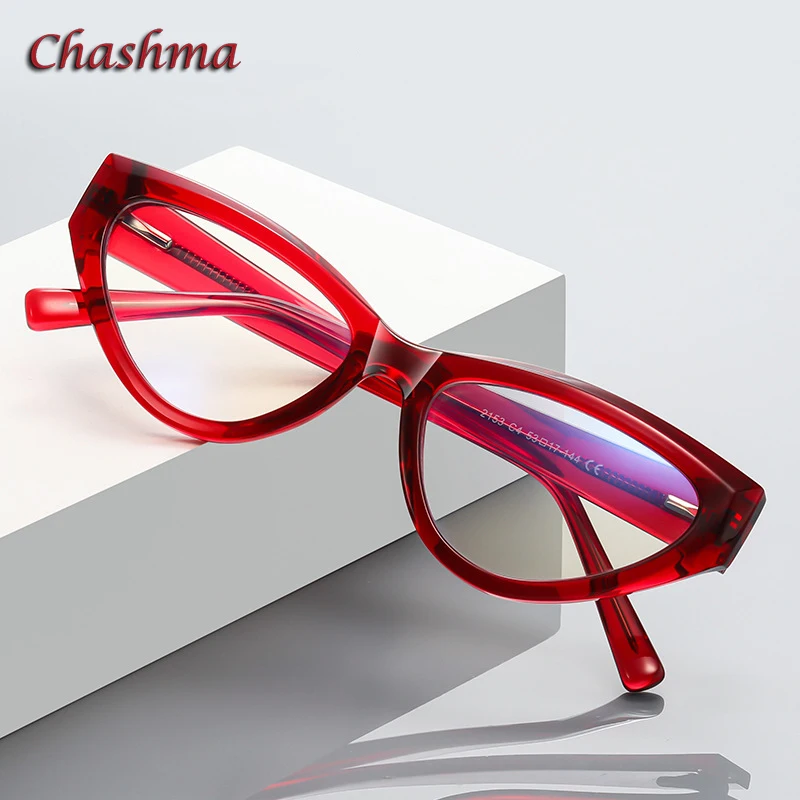 Chashma Prescription Glasses Women Cat Eye Optical Trend Eyeglasses Frames Spectacles for Anti Blue Protection Recipe Lenses