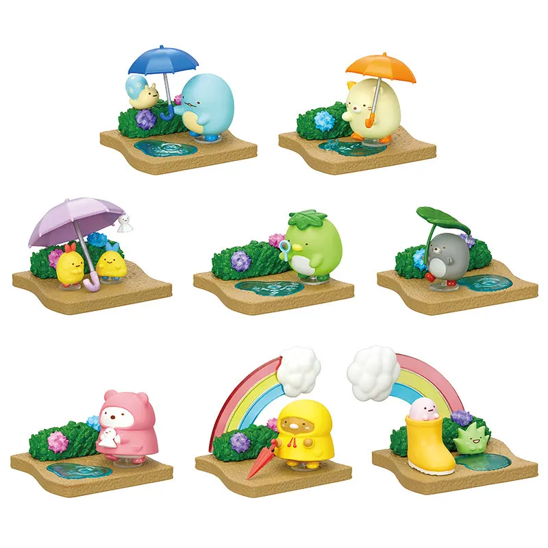 Re-ment Sumikko Gurashi Rainy Day Walk Mystery Blind Box Kawaii Cute Anime Figure Toy Gift Little Friends Collectible