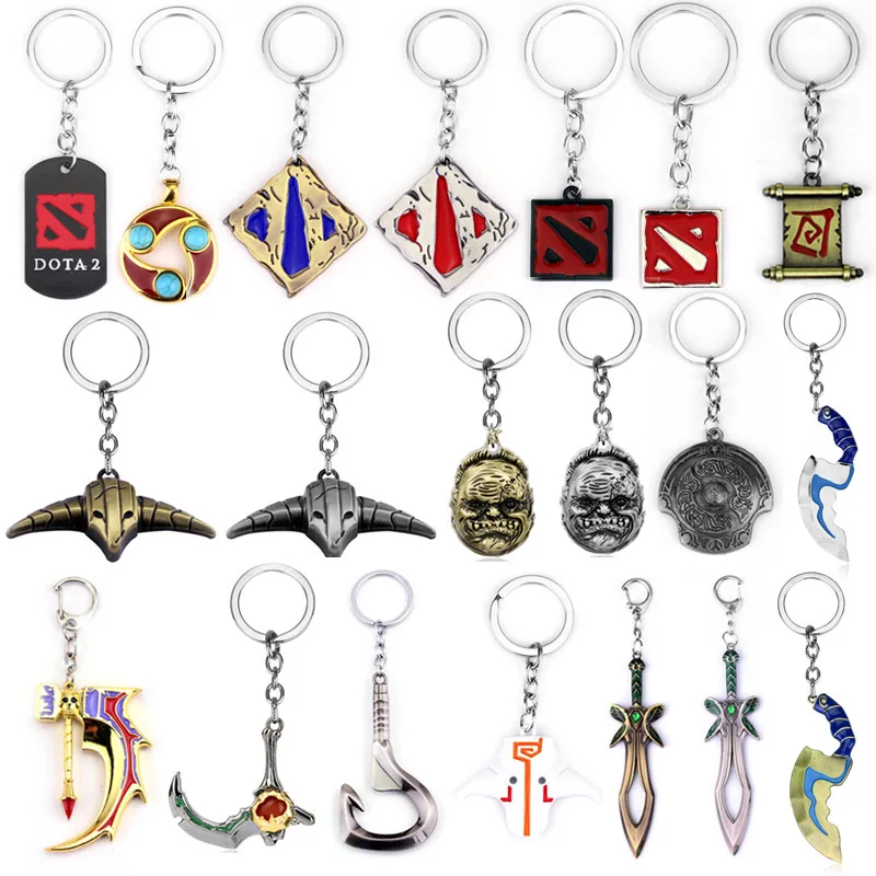 Dota 2 keychain Game Weapons Sword Talisman Props Ornaments Car Styling Decor Gift For Player