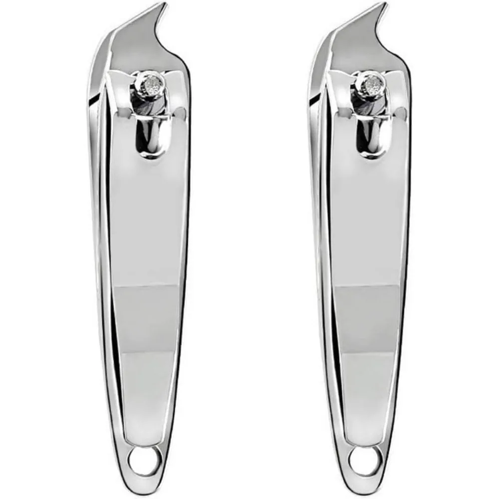 

2 PCS Slanted Edge Nail Clippers, Premium Metal Slanted Tip Cuticle Cutter, Professional Manicure Pedicure Trimming Tools