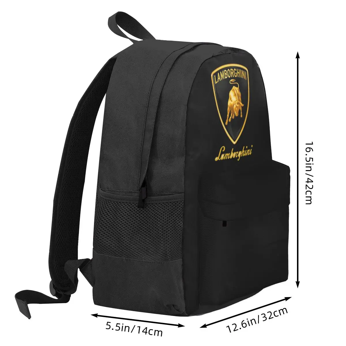 Tas punggung Logo Lamborghini Glossy, ransel buku anak laki-laki perempuan, tas sekolah kartun anak-anak, tas punggung bepergian