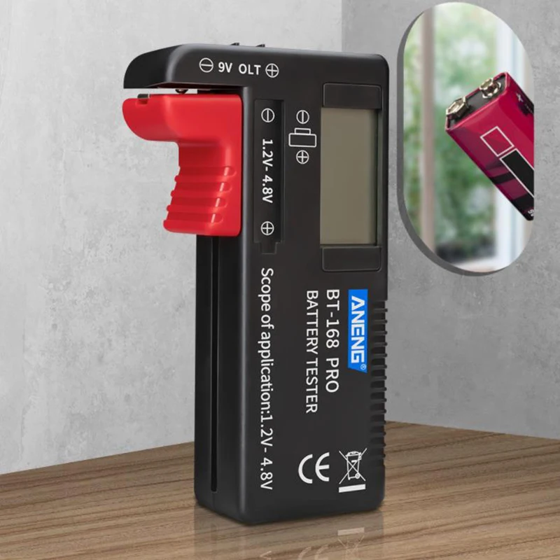 BT-168PRO 168D Digital Battery Capacity Tester Universal Battery Tester Battery Capacity Tester BT168 Battery Power Testing Tool