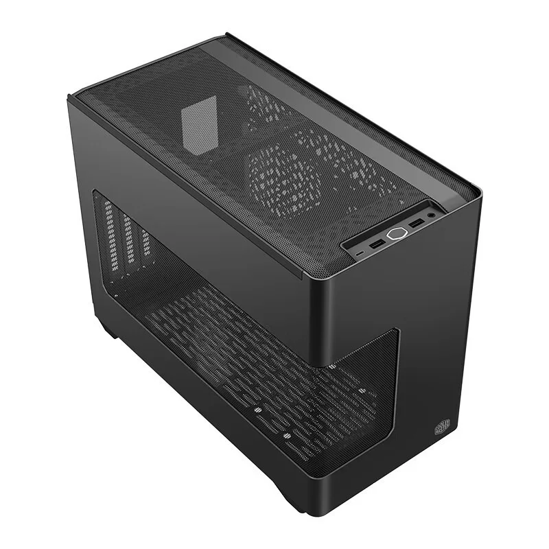 حافظة كمبيوتر صغيرة من الألومنيوم ITX، جانب شفاف، تصميم محمول، إصدار V3 #2