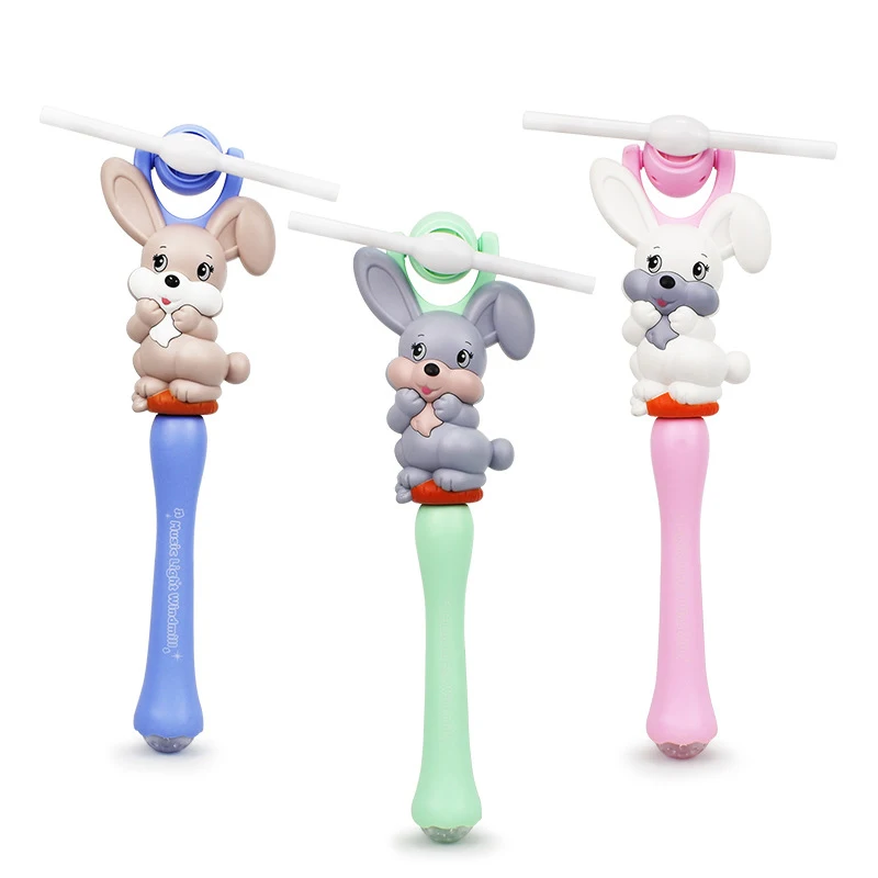 Cartoon Cute Animal Windmill New LED Light-emitting Windmill Toys Glow In The Dark Toys Children Music Colorful Flashing Toys