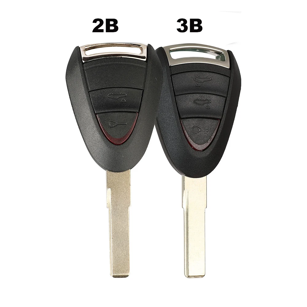 Jingyuqin 3B-Coque de clé télécommande, pour Porsche Boxster/Cayman 911/997 Carrera et 911 Targa 2005 2006 2007 2008 2009 2010 2011 2012-image