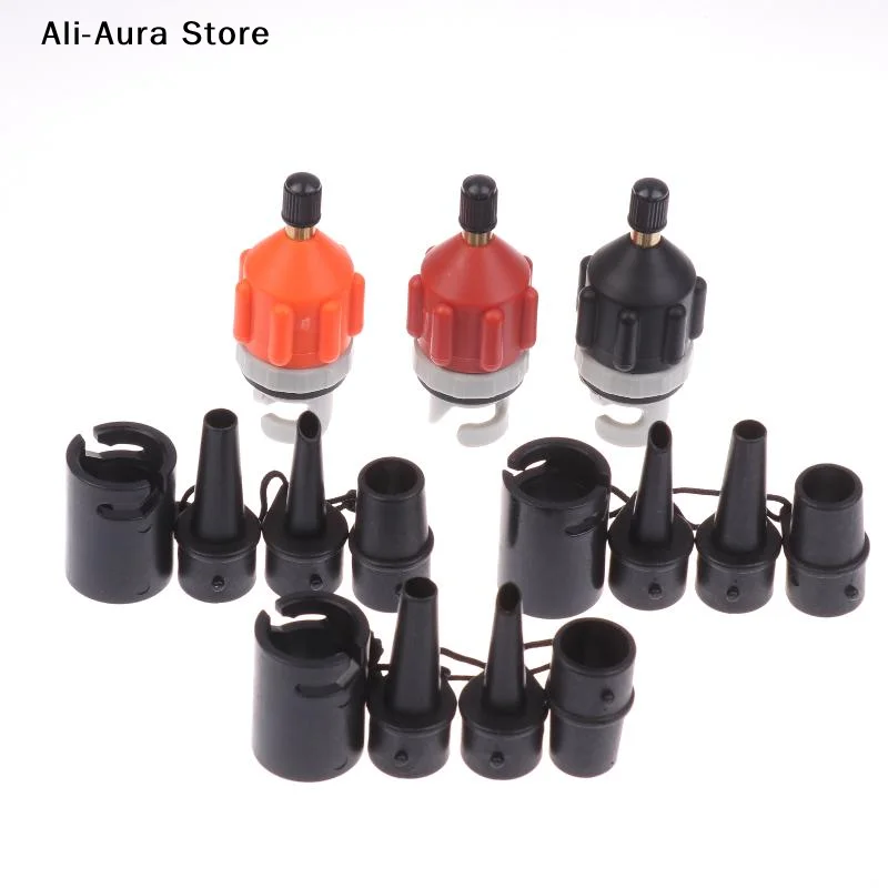 1Set Air Valve Adaptor For SUP Board Inflatable Pump Adapter Paddle Boat Kayak Air Valve Pump Tire Air Connector Combo Kit