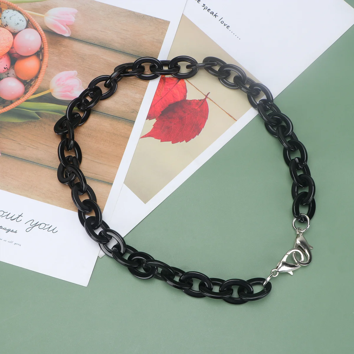 60 سنتيمتر طول سبائك الاكريليك الزخرفية حقيبة يد بسلاسل الأشرطة المزدوج نهاية مشبك DIY بها بنفسك حمل الحقائب سلاسل حقيبة سوداء DIY بها بنفسك أشرطة الحقائب #2