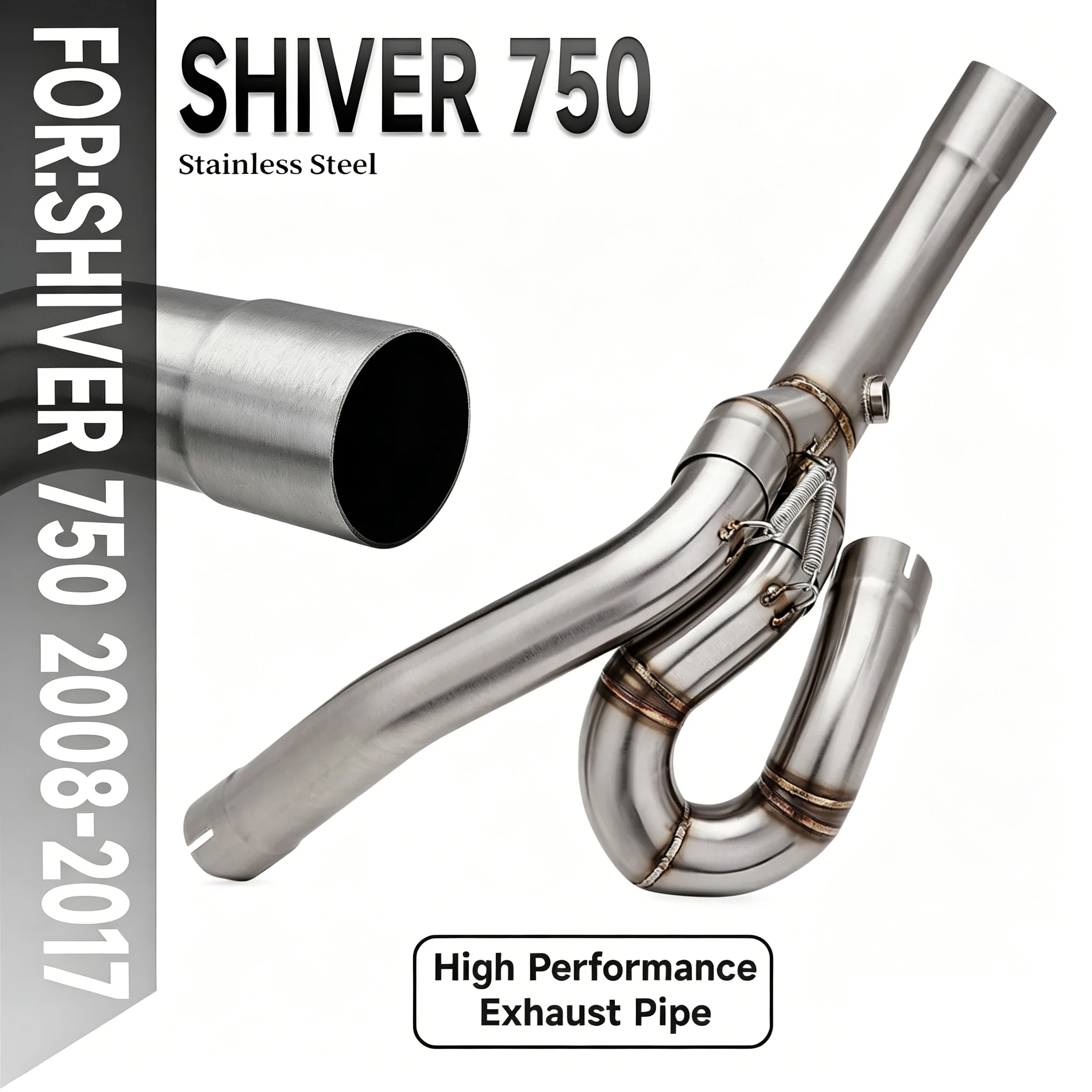 Motorcycle Exhaust MUFFLER Link Pipe For Shiver 750 2008 - 2017 SL750 / GT Shiver 750 High Performance exhaust MUFFLER