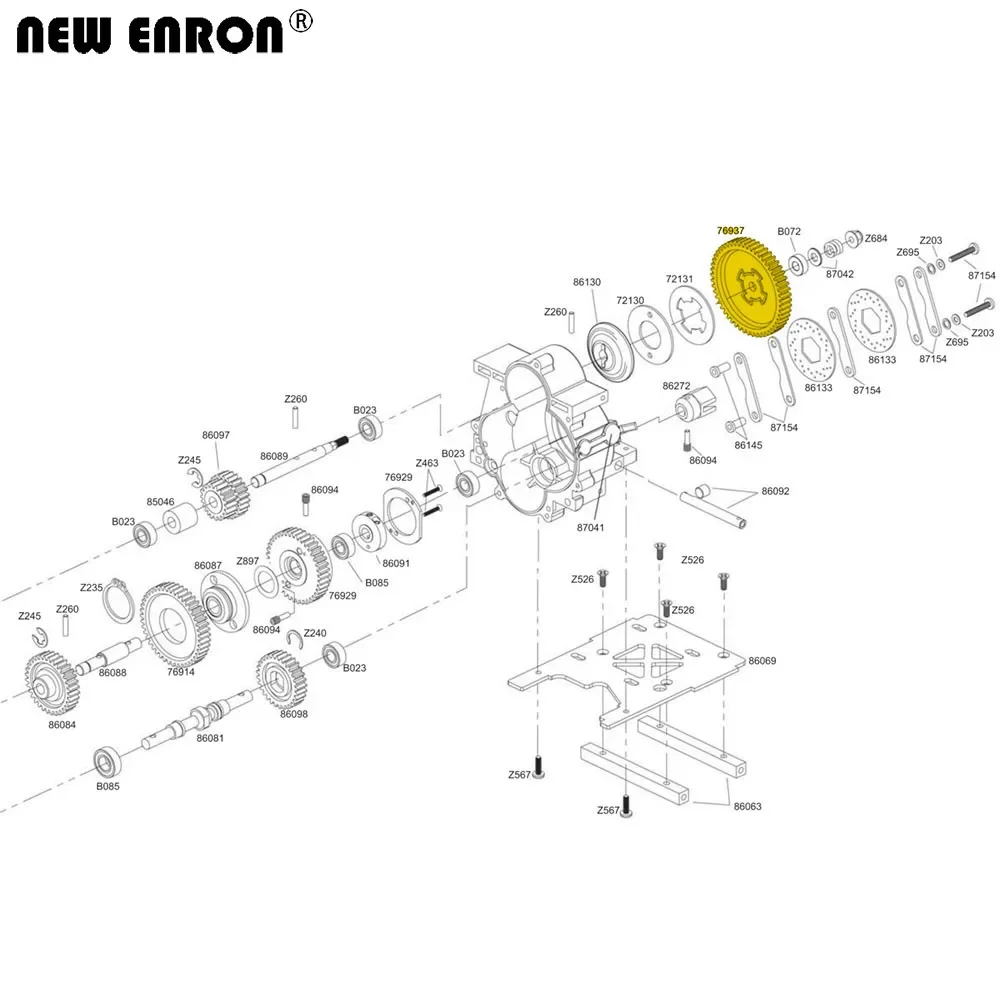 NEW ENRON #76937 1Pcs 47T Hard Steel Spur Gear 47 Tooth Module for RC Car 1/8 HPI Racing SAVAGE X 4.6 RTR 3.5 SS 2.4GHz KIT STD