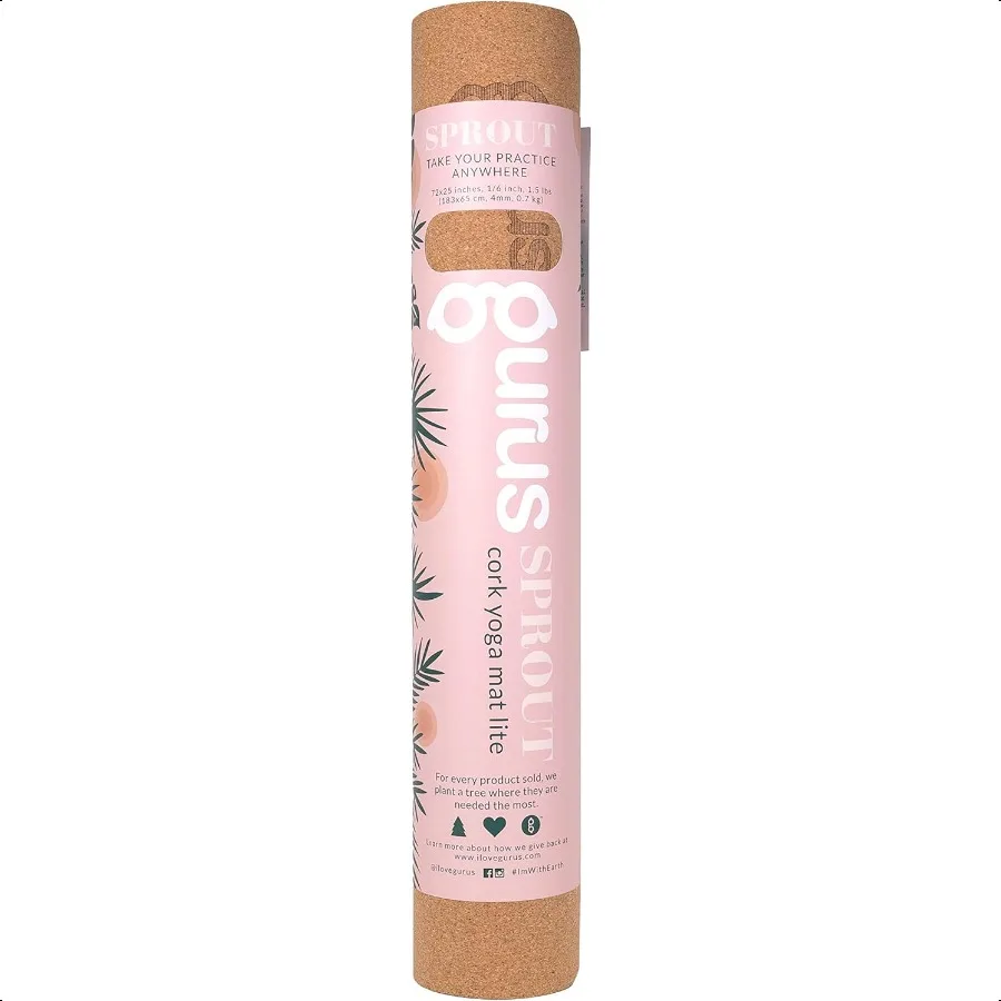 Sweat Proof Durable Cork Yoga Mat Thick Non Slip Exercise Mat for Home Workout