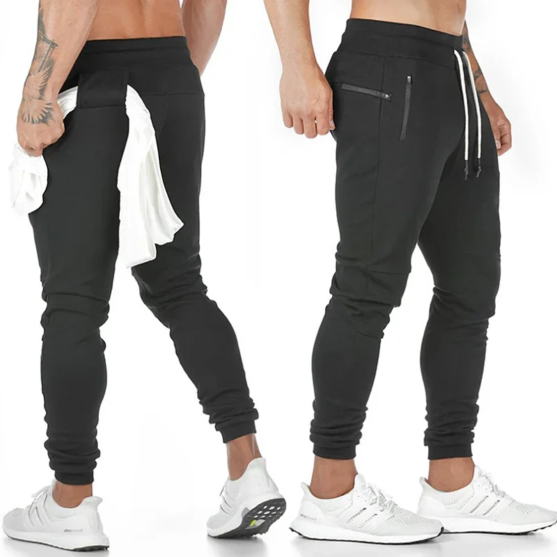 

Men's Cotton Casual Running Joggers Pants Sport Workout Trackpants Male Gym Fitness Slim Trousers Man Bodybuilding Sweatpants