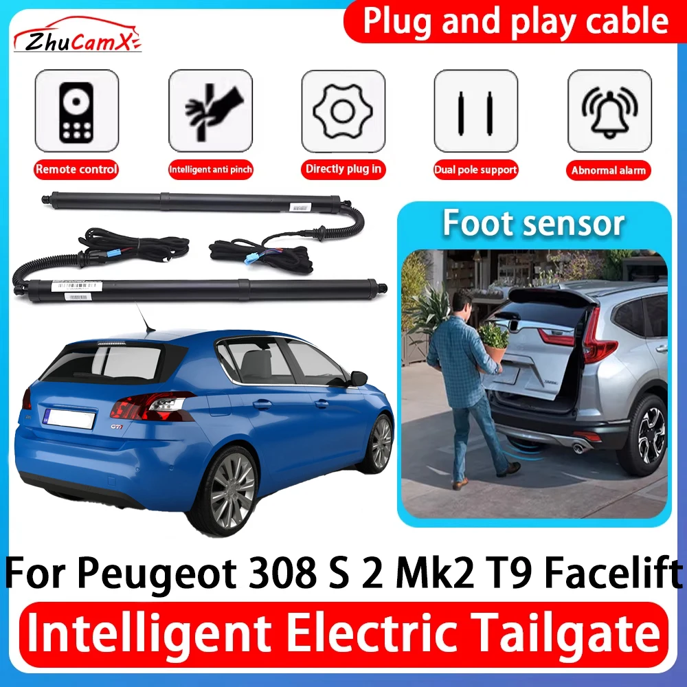 

ZhuCamX Car Power Trunk Electric Suction Tailgate Intelligent Tail Gate Lift Strut For Peugeot 308 S 2 Mk2 T9 Facelift