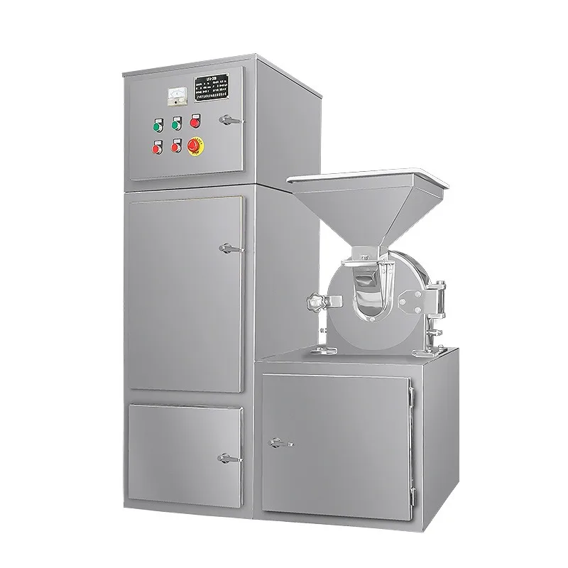 Stainless steel grinder large Chinese herbal medicine spice ultra-fine grinding water cooled dust removal powder presser