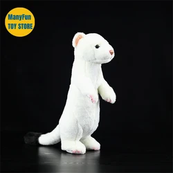 Stoat High Fidelity Ferret Plush Toys Weasel Plushie Lifelike Animals Simulation Stuffed Doll Toy Gifts For Kids