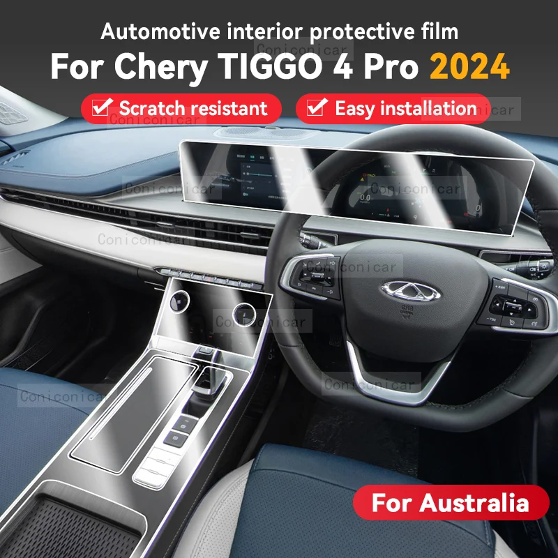 

For CHERY TIGGO 4 Pro 2024 Car Gearbox Panel Film Dashboard Protective Sticker Interior Anti-Scratch Film Accessories