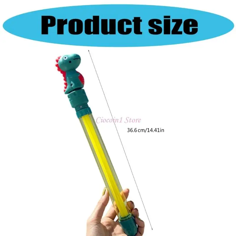 Y1UB Cartoon Dinosaur Water Pistolas Juguete Splash Toy para niños Juego agua aire libre baño Fun Durable Design
