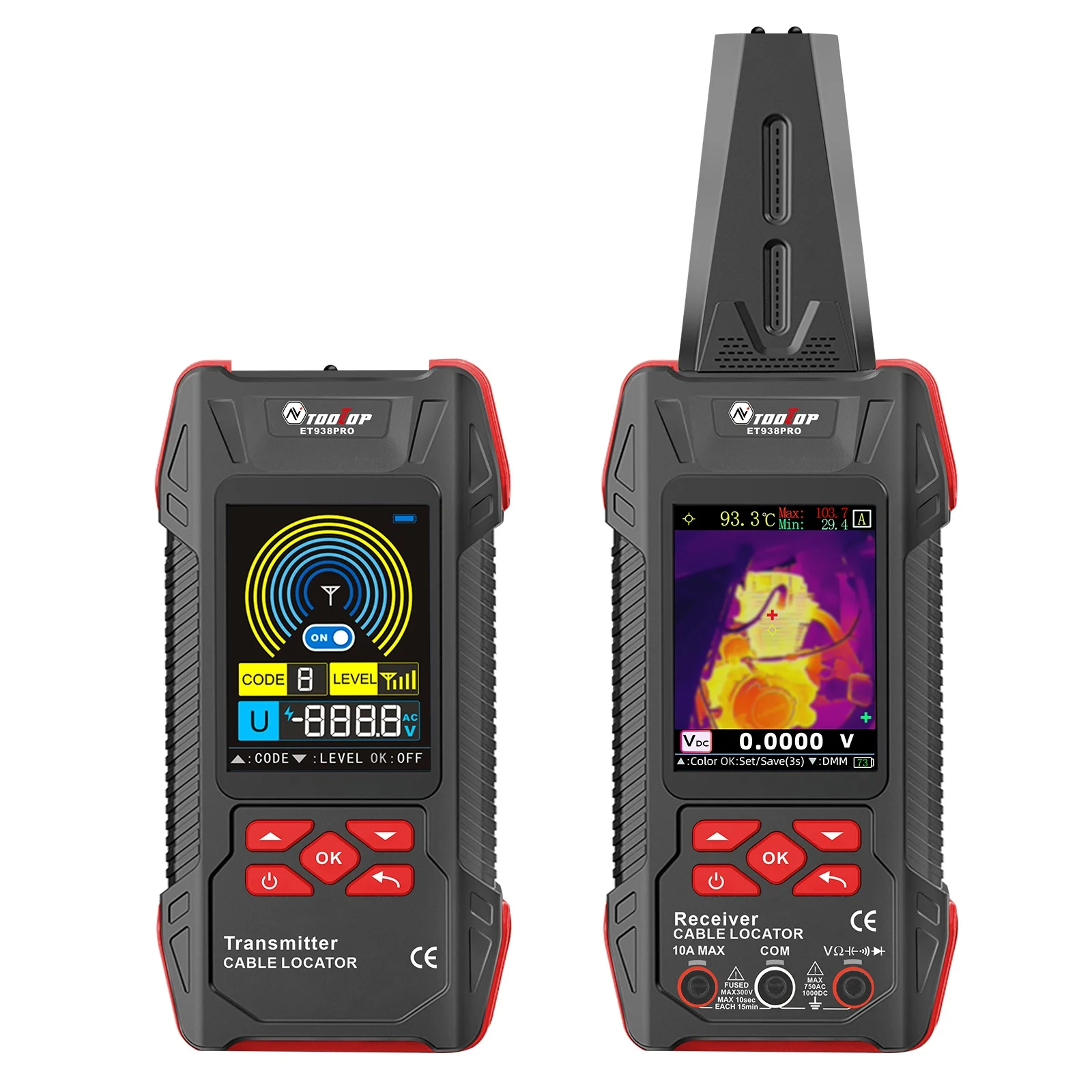 TOOLTOP Underground 400V Cable Locator ISR Thermal Imaging Camera 240*240 Resolution 3.2-Inch Display 60000 Counts Multimeter