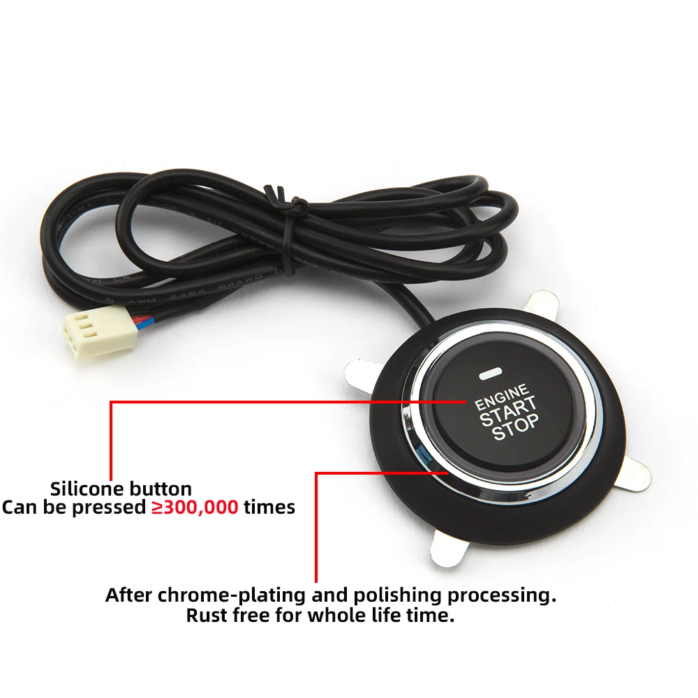 Hippcron Car Remote Engine Starters Button Door Lock Keyless Entry System Central Locking Alarm System Kit car accessories