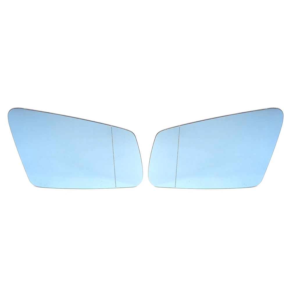 2 Pcs Left & Right Car Blue Rearview Mirror Glass with Heated For Mercedes Benz C E S GLK CL CLS Class W204 W212 W221