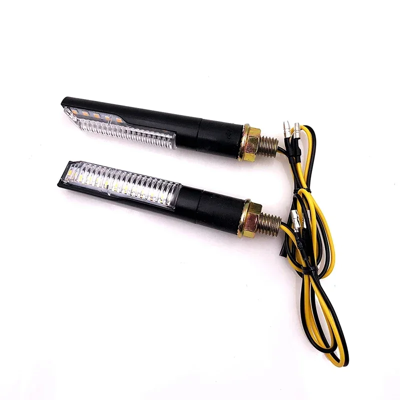 

2Pcs Motorcycle LED Turn Sequential Signals Blinker Flowing Water Flashing Light Indicator Lamp For Kawasaki Ninja 250R 300 650R