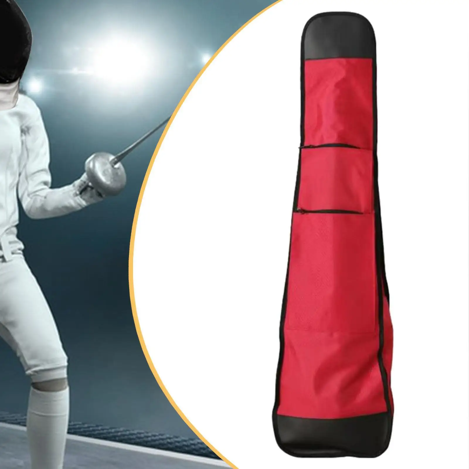 Durable Oxford Fencing Bag with Wheels Adjustable Strap Equipment Carrier Pouch for Sports Training