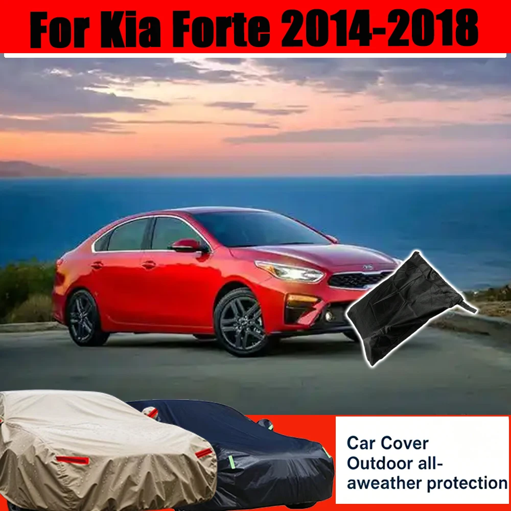 

For Kia Forte 2014-2018 Full Car Cover Outdoor Protection Snow Cover Sunshade Waterproof Dustproof Exterior Car Accessories