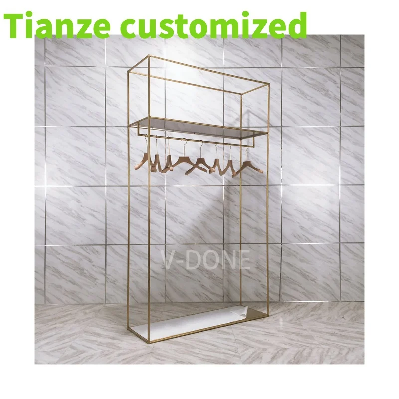 Customized-Pretty garment racks and clothes display stand retail clothing store furniture textile display racks