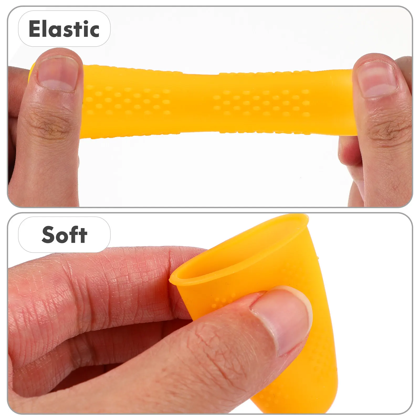 15Pcs Grade Silicone Finger Protectors Non Fade Flexible Finger Guards for Sewing Needlework Crafts Gardening