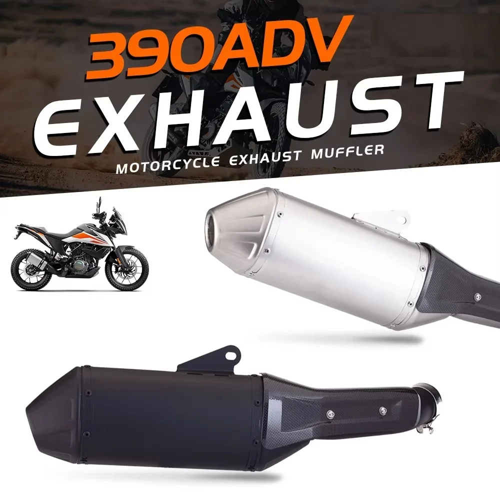 Motorcycle High - Efficiency Exhaust Muffler For KTM DUKE 250 390 Adventure 2020 to 2022 Link Pipe with link pipe