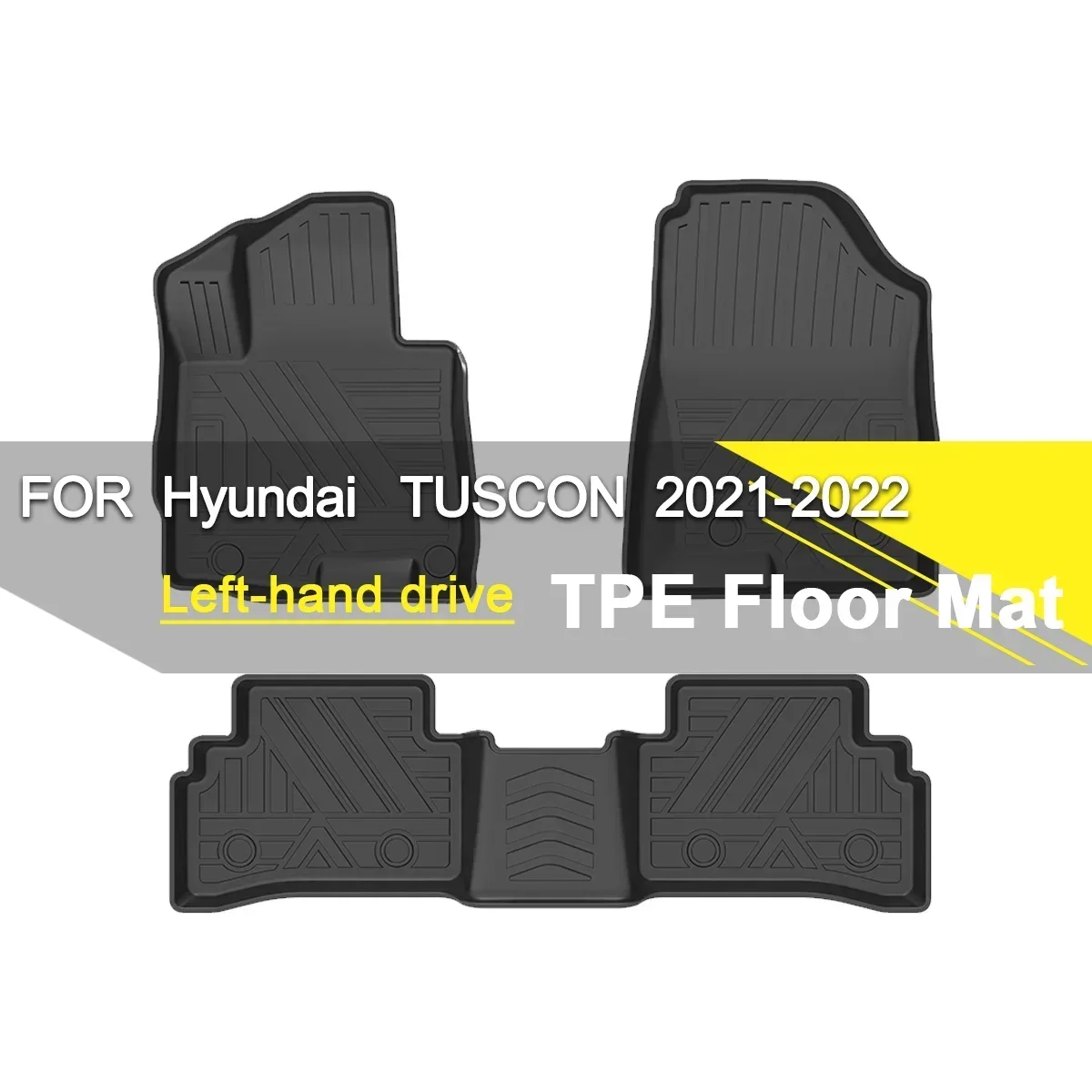 

Car Floor Mat TPE Rubber Waterproof Non-Slip Fully Surrounded Refit Left Hand Drive Car Accessories for Hyundai Tuscon 2021-2022