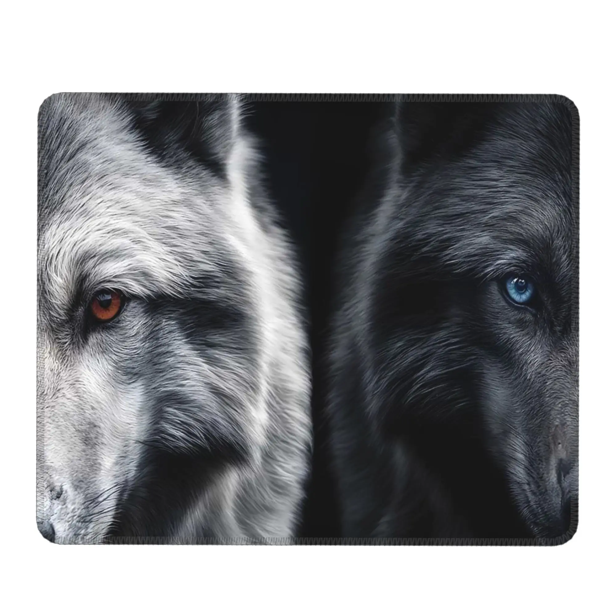 Black Wolf And White Wolf Print Mouse Pad Computer Keyboard Mouse Mat Gamer PC Laptop Desk Mat Office Table Mats