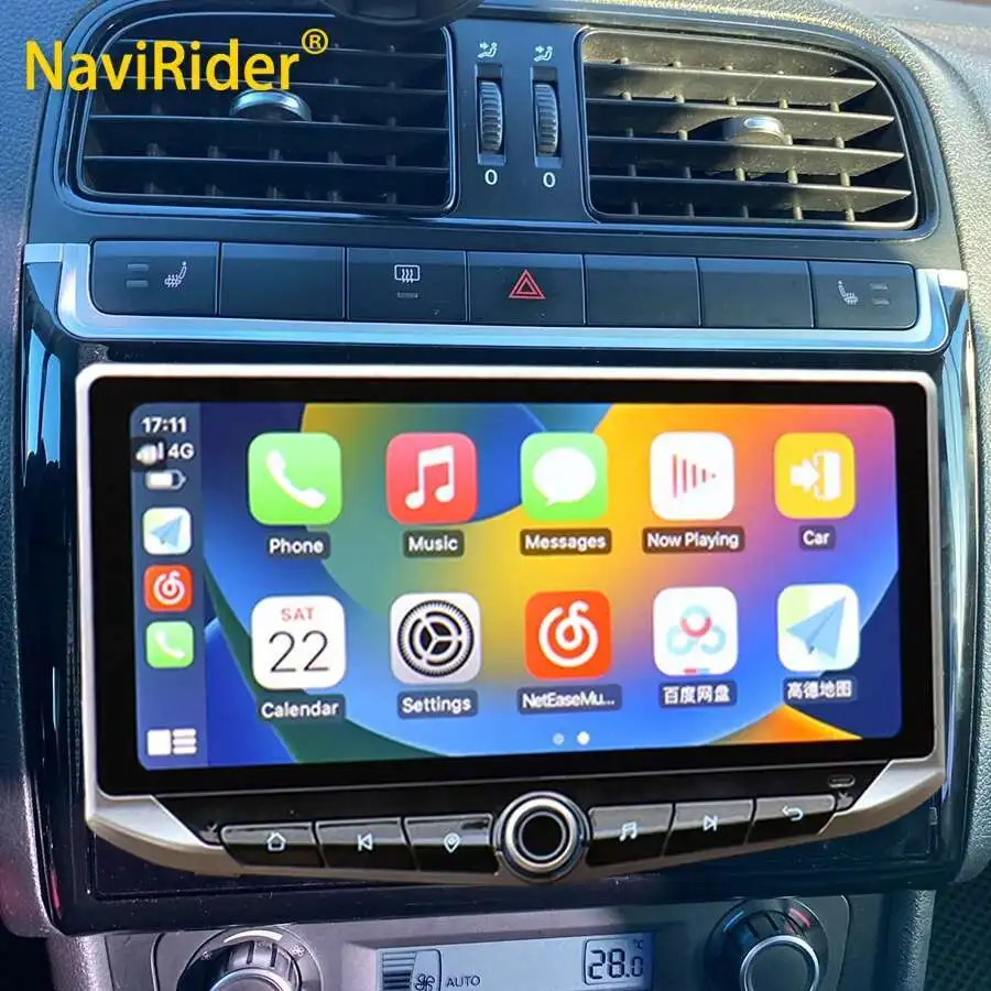 10.88 Polegada carro android 15 qled tela carplay para volkswagen polo 2008 2020 2din rádio multimídia player de vídeo gps dsp unidade principal