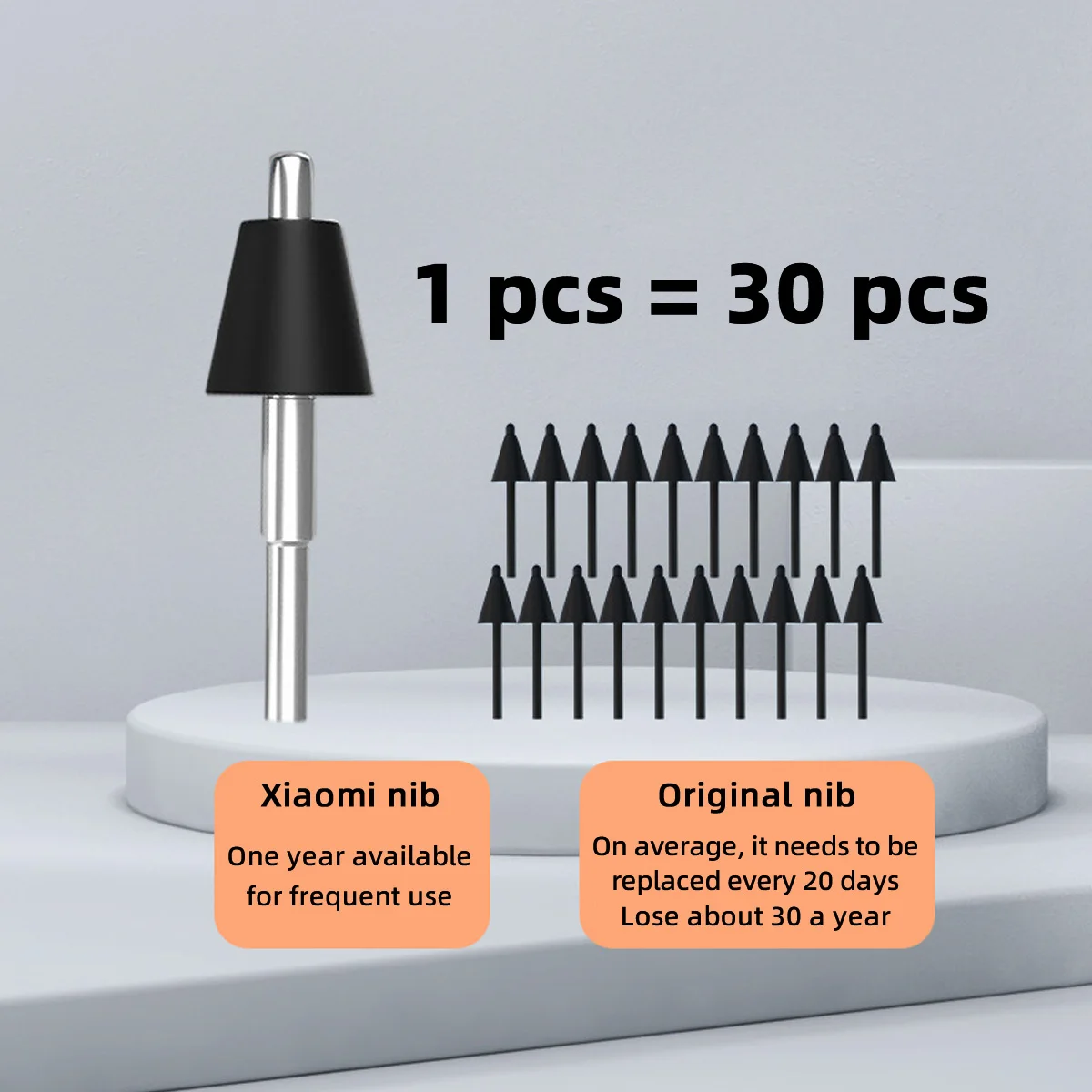 FONKEN-Smart Pen Nib para Xiaomi Mi Pad 5 Pro, Tablet Stylus, Spare Nib, Dicas de Caneta Atualizado, Acessórios Mipad