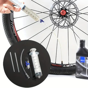 Bisiklet Tubeless lastik sıvı enjeksiyon aracı 60ml lastik Tubeless dolgu enjektör yağı Mineral değişim aracı bisiklet tamir araçları için