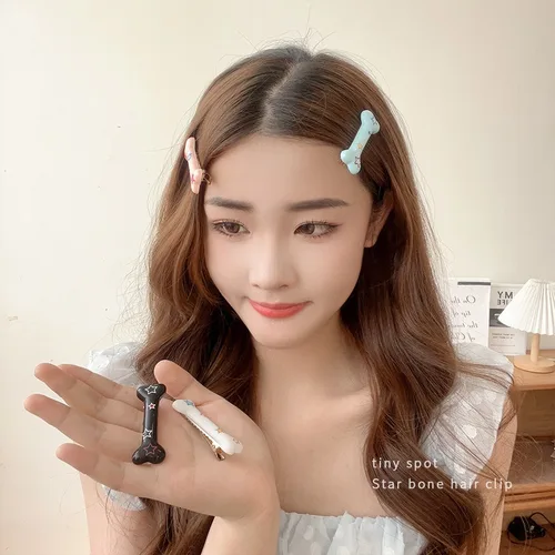 Imagen 2 del producto Horquillas de hueso Kawaii para niña y niño, pinzas para el pelo de perro, pasadores, accesorios, tocado, adorno para la cabeza, 2023