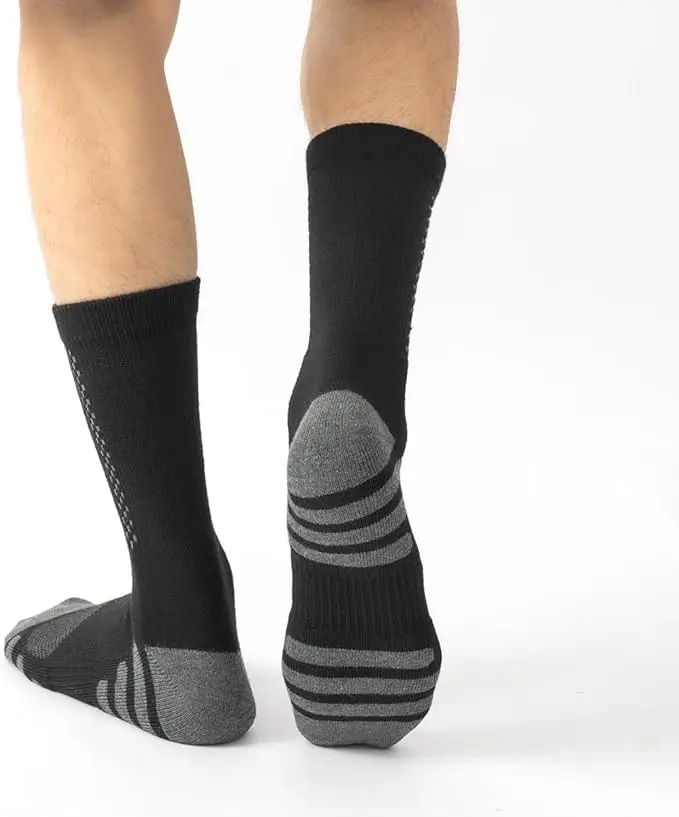 6 Paar sportliche Herrensocken bis zur Wade, atmungsaktive, schweißableitende, rutschfeste, langlebige Sportsocken, stilvolle lange Herrensocken – Detail 4