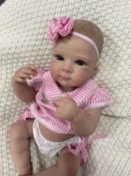 18Inch Lifelike Bettie Full Body Silicone Vinyl Girl Washable Reborn Baby Doll 3D Painted Skin Bebe Reborn Toys Christmas Gift