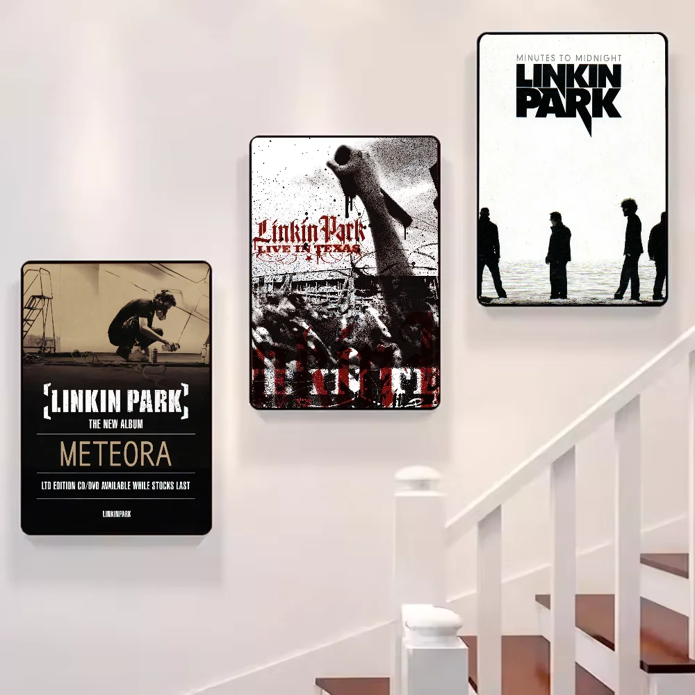 Band L-Linkin P-Park Poster Keren HD Seni Dinding Lengket Tahan Air Rumah Ruang Tamu Kamar Tidur Bar Dekorasi Estetika