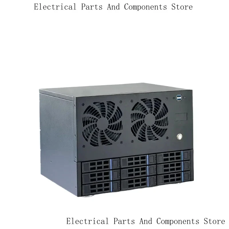 NAS Chassis 8 9 Disks MATX Motherboard ATX Power Supply Group Hui Home Rack AIO Server Full Height PCIE