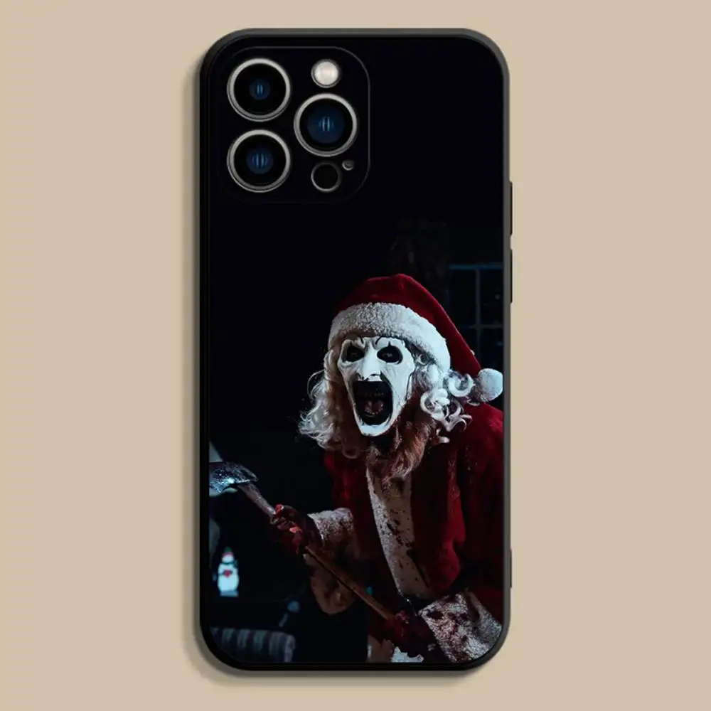 Divertida funda de teléfono A-Art the C-Clown para iPhone 17,16,15,14,13,12,Pro,Max,Plus,E,SE4,Air,Mini funda suave negra