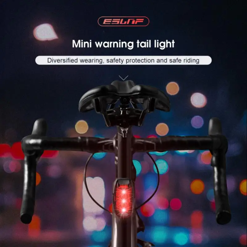 USB Rechargeable Shoulder Flashing Warning Safety Bike Tail Lamp LED Red Blue Caution Emergency Police Light With Clip