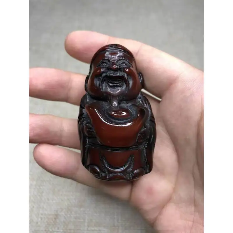 Tibetan-Style Antique Yak Bone Pendant In A Translucent Red Color, Suitable Accessories And Jewelry