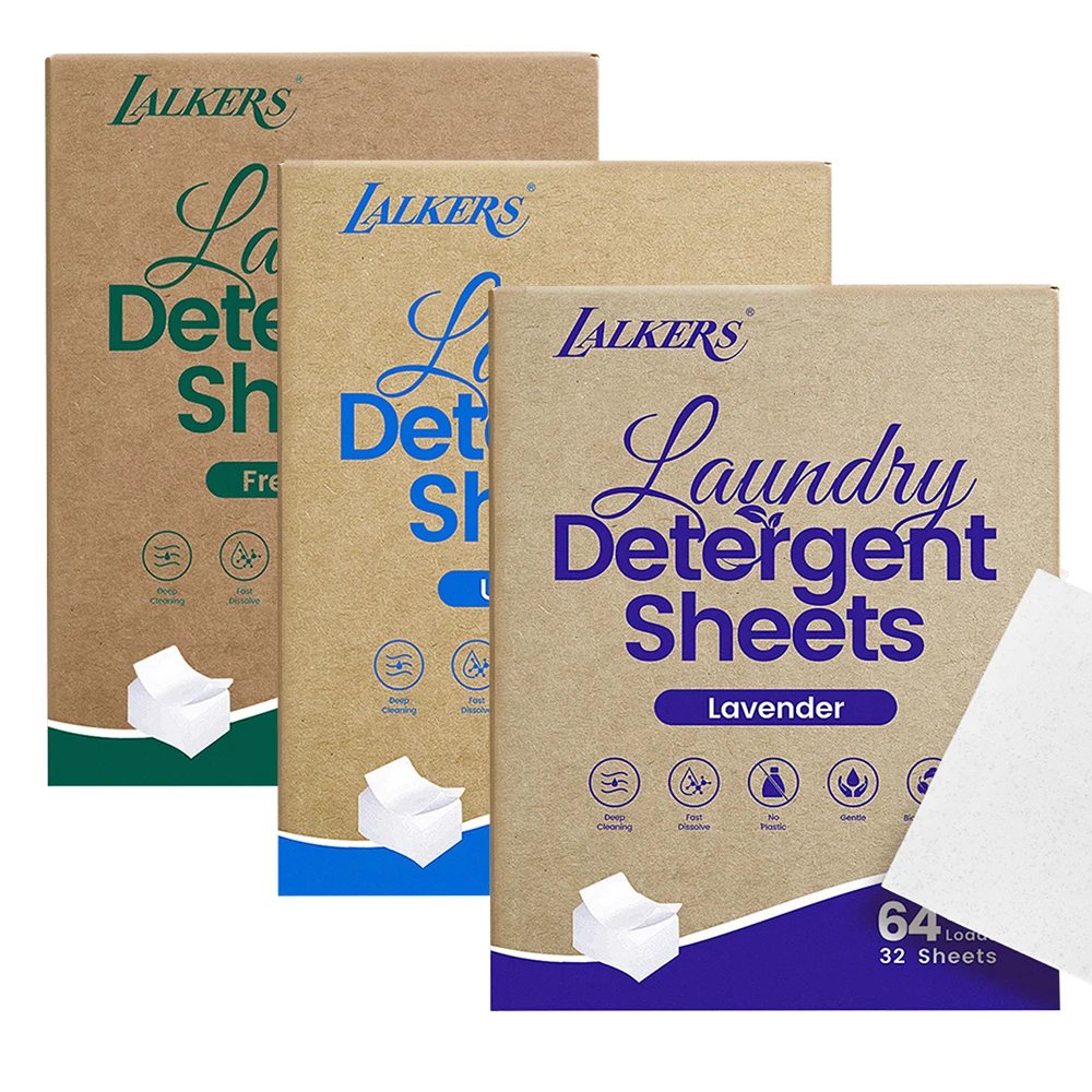 32-Sheet Laundry Detergent Sheets Laundry Bubble Wrap Cleaning Stain Removal and Fragrance-Retaining Laundry Sheets No Residue