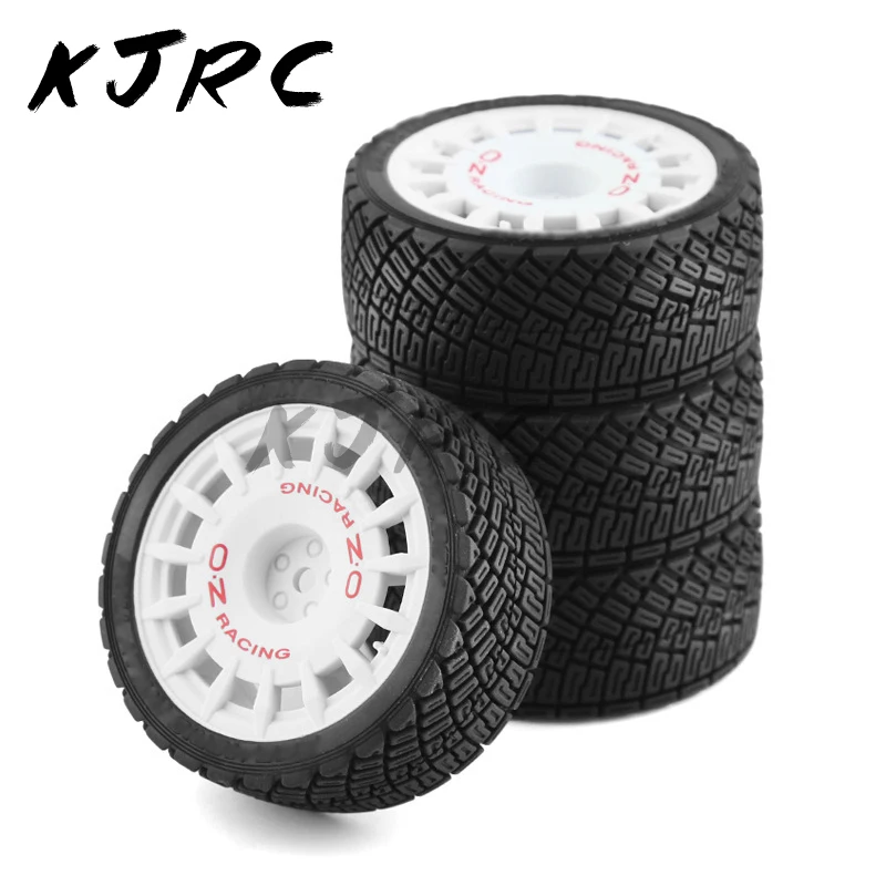 RC Car Tire HPI Kyosho Tamiya 1/10 WRC RC Champion Fiesta Rally Wheel Flat Running Tire XV01 tt02